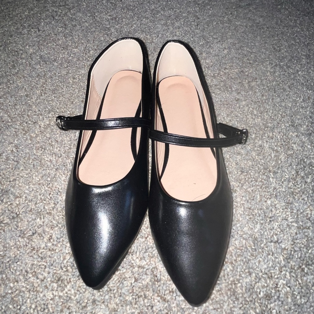 Amazon Black Mary Jane Flats NWOT